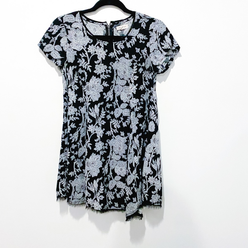 Black floral dress